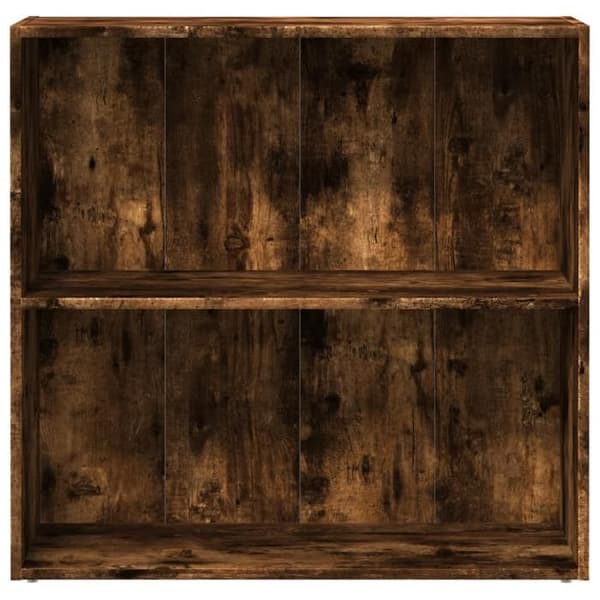 Maison Exclusive - Bibliotek i røgfyldt eg 80x30x77 cm ingeniørtræ