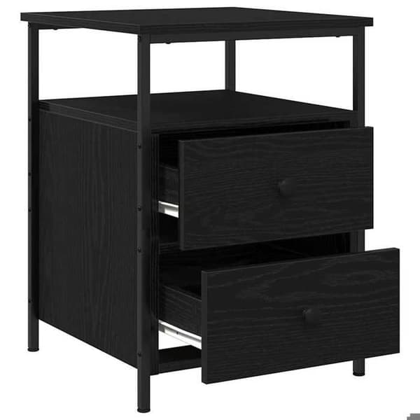 Maison Exclusive - Natbord Sort eg 34 x 35,5 x 50 cm