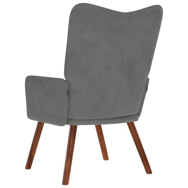 Maison Exclusive - Tummanharmaa samettinen rentoutumistuoli