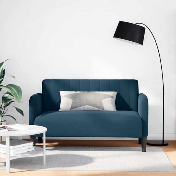 Maison Exclusive - Sofa med chaiselong blå 109 cm fløjl