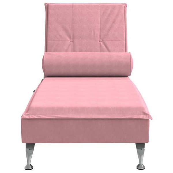 Maison Exclusive - Massagefåtölj med rosa sammetstrumpa