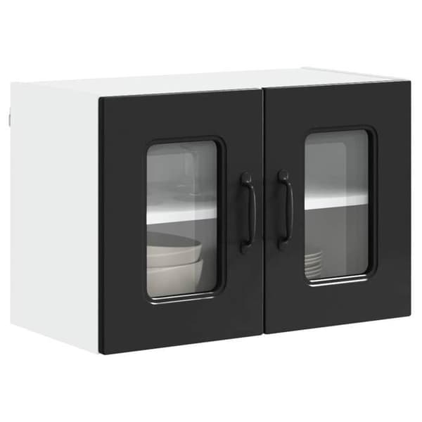 Maison Exclusive - Kalmar 2 stk. opvaskemaskine panel Sort ingeniørtræ Svart
