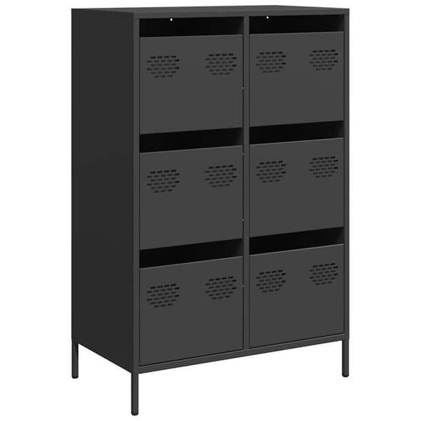 Maison Exclusive - Musta buffet 68x39x101,5 cm terästä