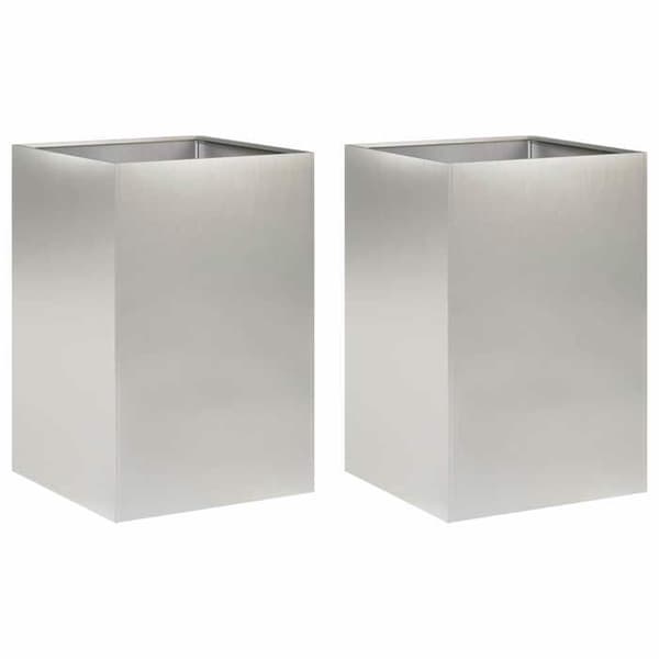 Maison Exclusive - Trädgårdskrukor 2 st Silver 50 x 50 x 75 cm