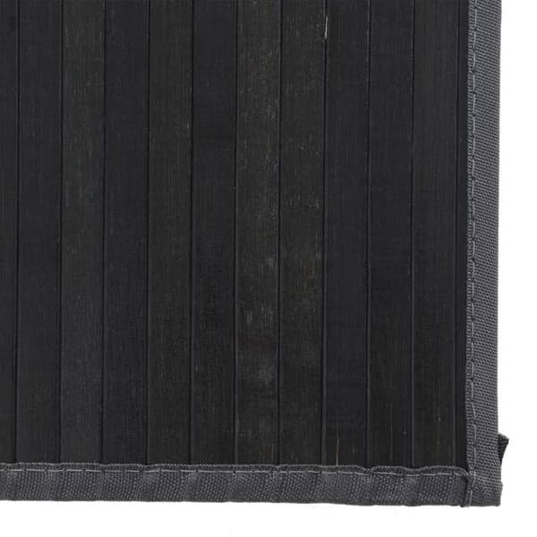Maison Exclusive - Suorakulmainen musta matto 80x100 cm bambusta