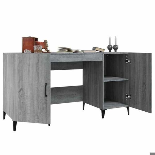Maison Exclusive - Kontor Sonoma grå 140x50x75 cm Ingenjörsträ Sonoma grå
