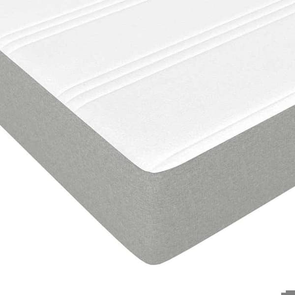 Maison Exclusive - Madras med pocketfjedre medium fasthed Lys grå 80x200x20cm Stof