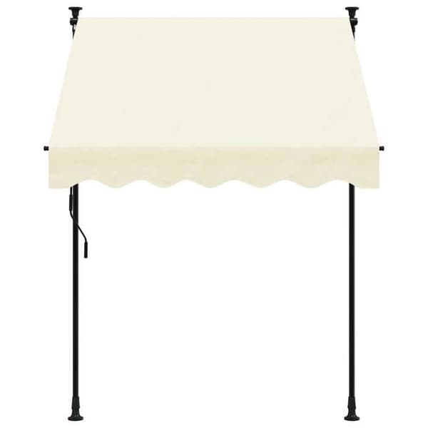 Maison Exclusive - Retractable awning cream 150x150 m tyg och stål
