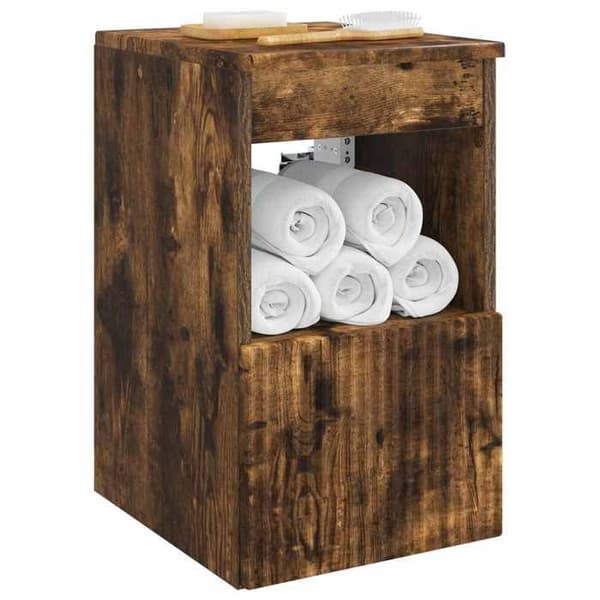 Maison Exclusive - Badeværelsesskab Røget eg 30 x 44,5 x 50 cm