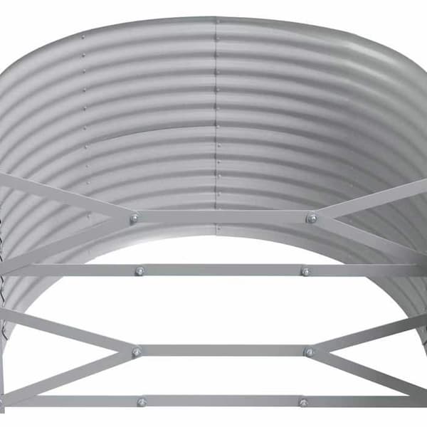 Maison Exclusive - Nostettu puutarhavuode Harmaa 554x100x68cm Pölymaalattu teräs