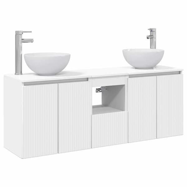 Maison Exclusive - 3 kpl kylpyhuonekaappisetti Valkoinen