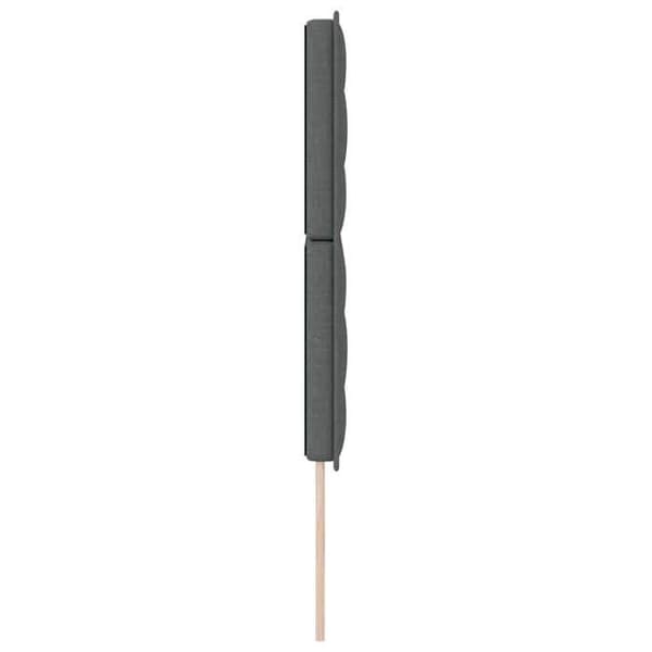 Maison Exclusive - LED-hovedgærde med LED-strips Mørkegrå 144 cm stof