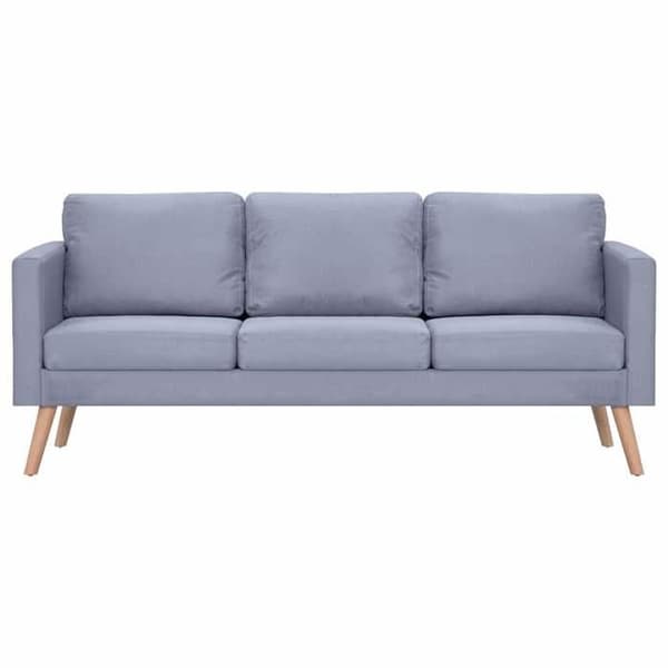 Maison Exclusive - Sätt med 2-sits och 3-sits soffor i ljusgrått tyg Ljusgrått