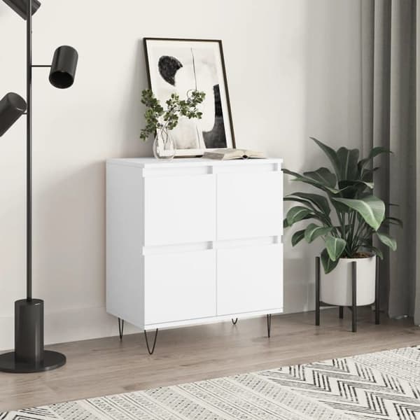 Maison Exclusive - Hvid Buffet 60x35x70 cm Ingeniørtræ