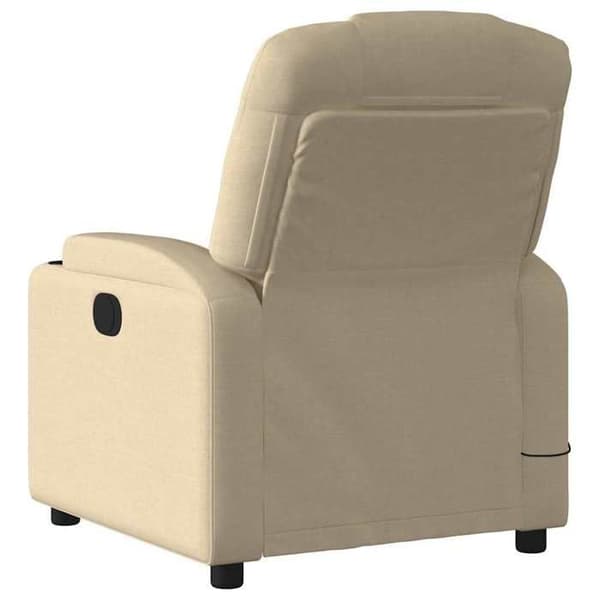 Maison Exclusive - Lænestol med massagefunktion, justerbar, Creme Stof