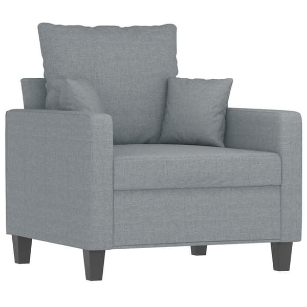 Maison Exclusive - 4 kpl sohvasetti vaaleanharmailla tyynyillä, kangas