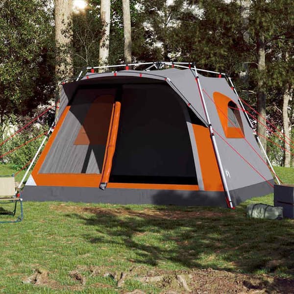 Maison Exclusive - Perheteltta 7 hengelle harmaa oranssi nopea purku