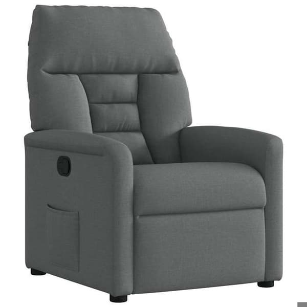 Maison Exclusive - Grått tyg reclinerfåtölj Mörkgrå