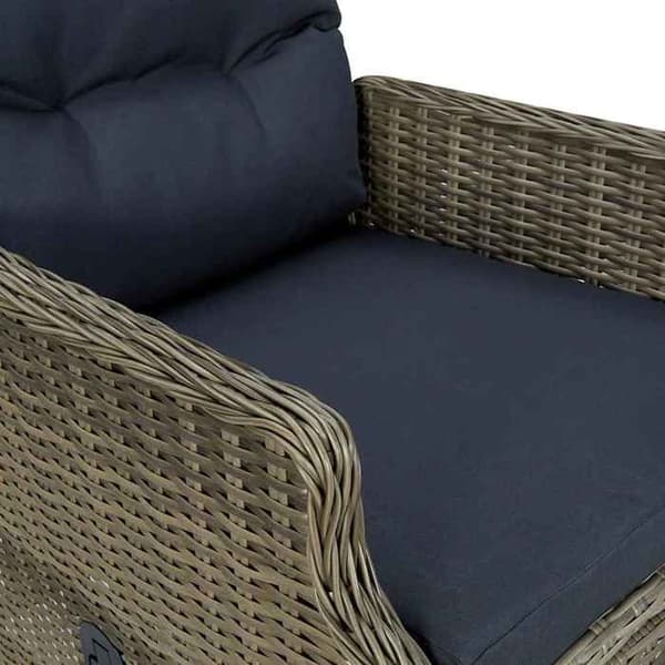 Maison Exclusive - Fällbar trädgårdsstol med kuddar, flätad resin, brun