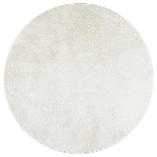 Matta - EXKLUSIVT HEM - OVIEDO - Rund Ø 120 cm - Kräm - Polyester Grädde