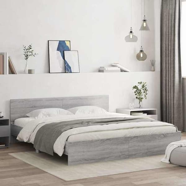 Maison Exclusive - Sengestel uden madras sonoma grå 180x200 cm