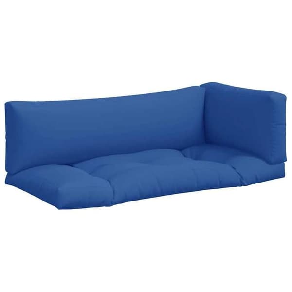 Maison Exclusive - Palettkuddar set om 3 blå tyg