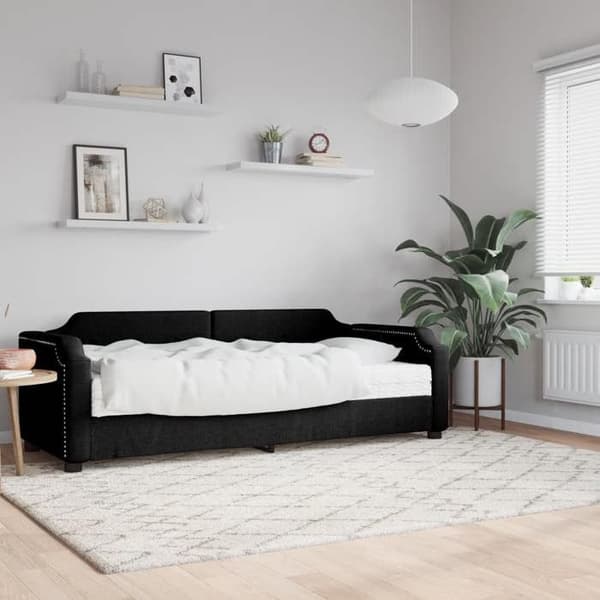 Maison Exclusive - Dagbed med sort madras 100x200 cm stof