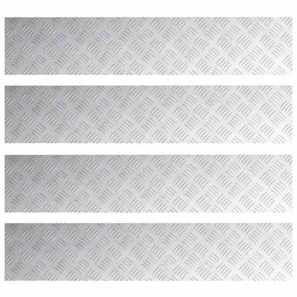 Maison Exclusive - Gåflade 4 pc 100 x 20 cm Sølv Aluminium Rektangulær