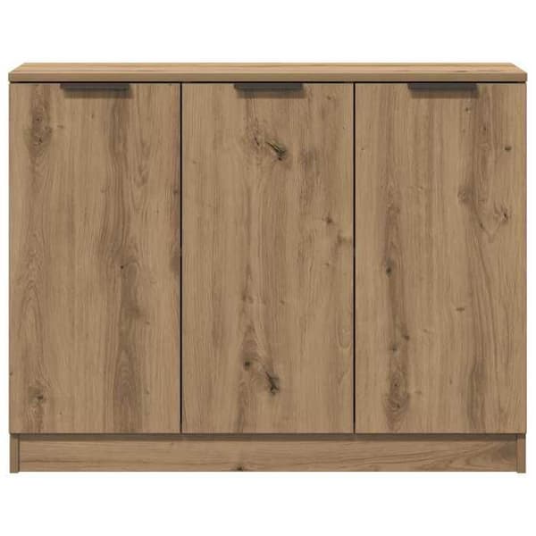 Maison Exclusive - Buffet i egetræ, håndlavet 90,5x30x70 cm, ingeniørtræ