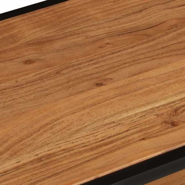 Maison Exclusive - Soffbord 90x45x35 cm i solid akaciaträ Brun (bruna ränder)