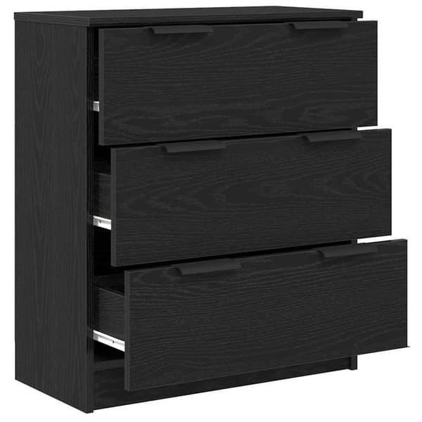 Maison Exclusive - Buffet Sort egetræ 60 x 30 x 70 cm Ingeniørtræ svart ek