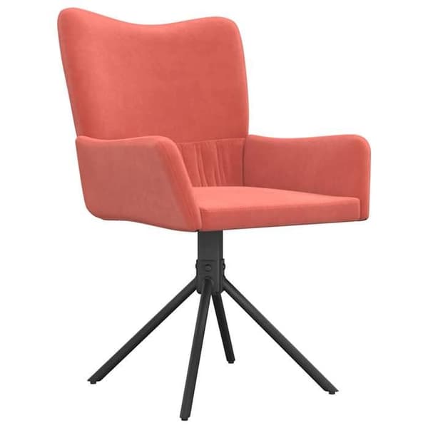 Maison Exclusive - Snurrstolar för matbord, set om 2, Rosa Sammet