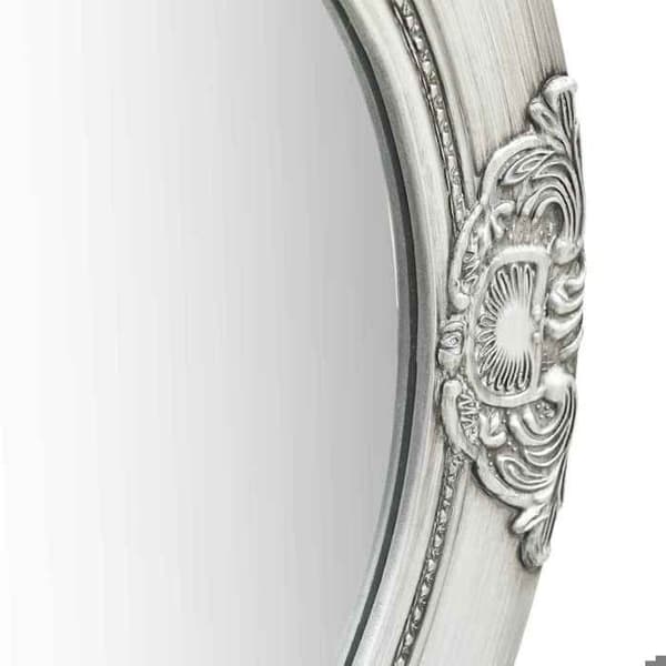 Maison Exclusive - Barockstil väggspegel 50 cm Silverfärgad