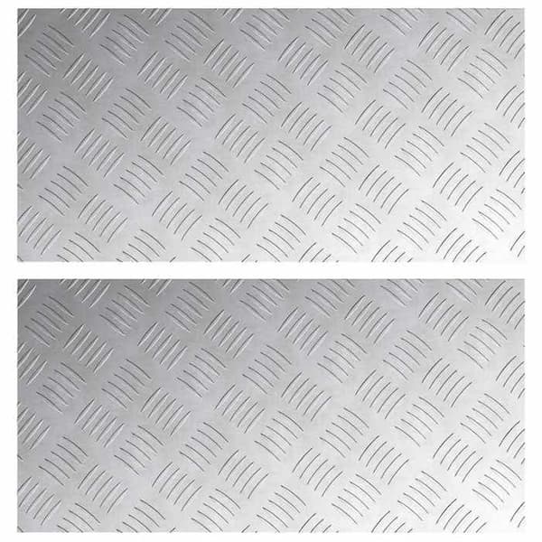 Maison Exclusive - Nez de marche 2 stk 60 x 30 cm Sølv Aluminium Rektangulær