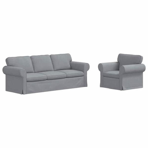 Maison Exclusive - Sæt af 2 sofaer lys grå stof