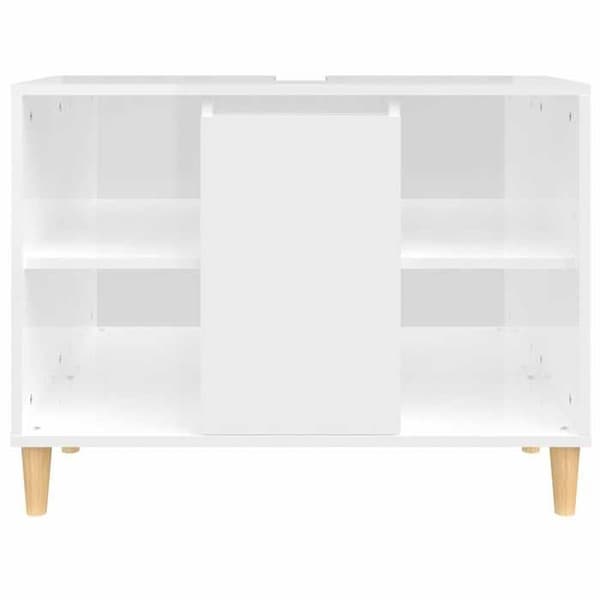 Maison Exclusive - Blank vit diskbänk 80x33x60 cm ingenjörsträ