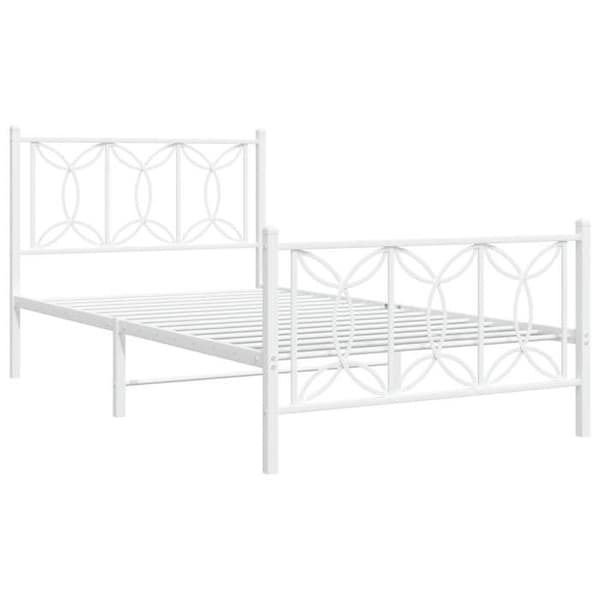 Sengestel - EKSKLUSIV HUS - 100x200 - Hvid - Metal (stål) - Opbevaring under seng Vit