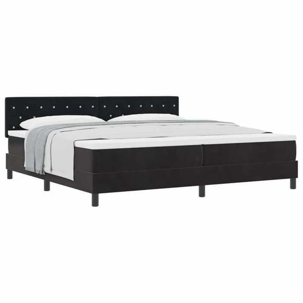 Maison Exclusive - Jousipatja mustalla samettimatolla 200 x 200 cm