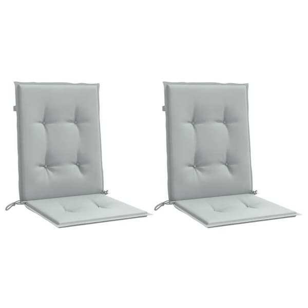 Maison Exclusive - Stolar med låg ryggstöd, 2-pack, ljusgrå blandning