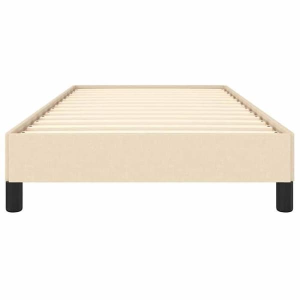 Sengestel - EKSKLUSIV HUS - Creme 90x200 cm - Polyesterstof - Lamelleramme - Støtteben Grädde