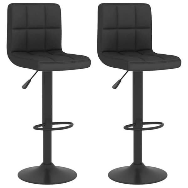 Maison Exclusive - Barstolar set om 2 svart tyg
