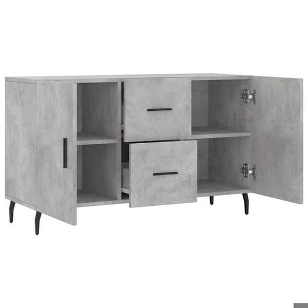 Maison Exclusive - Buffet grå beton 100x36x60 cm ingeniørtræ