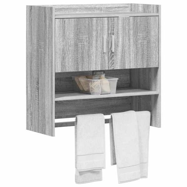 Maison Exclusive - Seinähylly Sonoma harmaa 80 x 36 x 80 cm