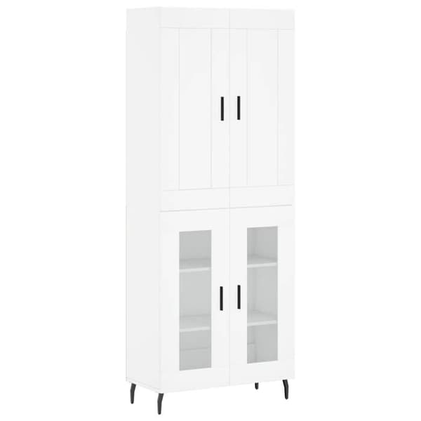 Maison Exclusive - Buffé hög Vit 69,5x34x180 cm Ingenjörsträ
