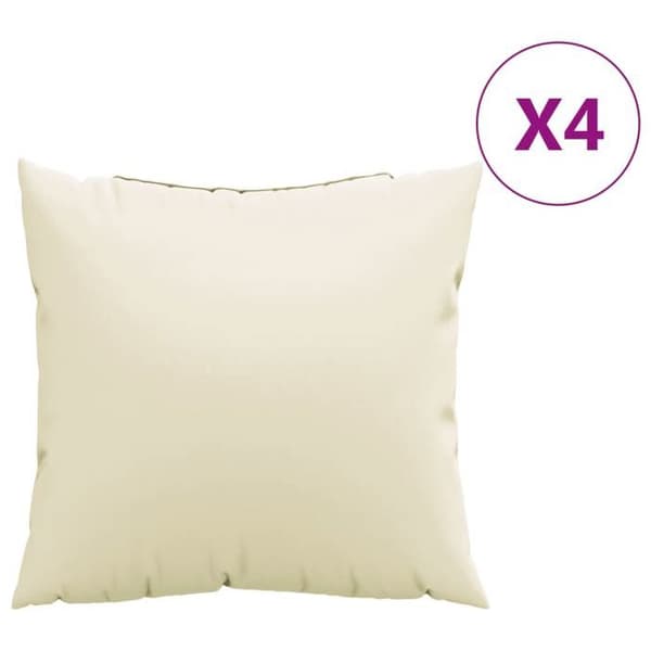Maison Exclusive - Sofa puder sæt af 4 creme 40x40 cm stof