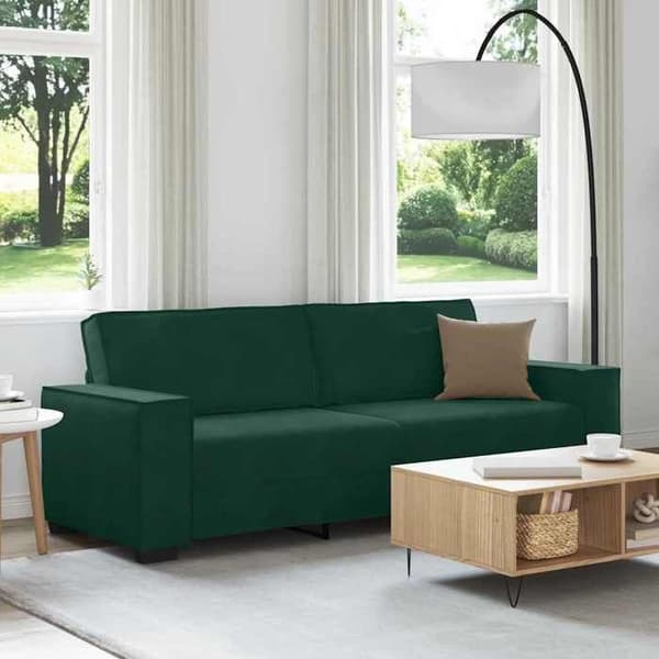 Maison Exclusive - Soffa 3-sits Grön mörk 220x78x84 cm Sammet