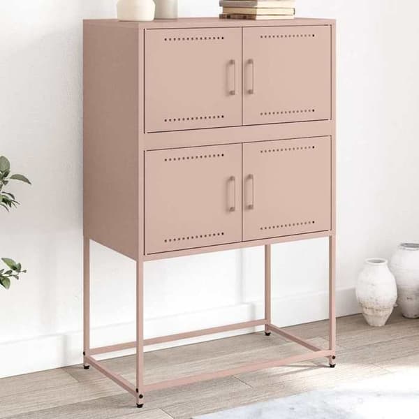 Buffet - EKSKLUSIVT HUS - 68,5x38,5x107 cm - Rosa - Stål - 4 rum Ros