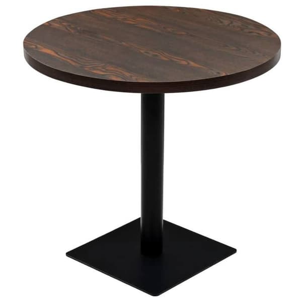 Maison Exclusive - Bistrobord MDF og stål Rund 80 x 75 cm Mørk ask