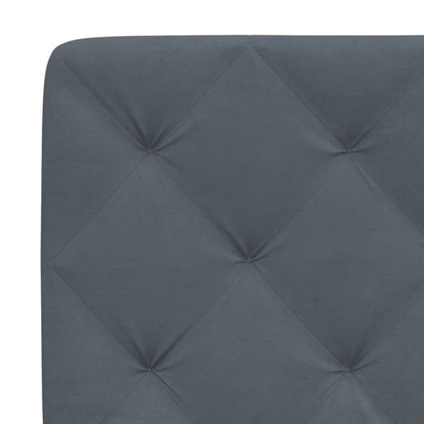 Maison Exclusive - Tummanharmaa 90x200 cm samettisänky patjalla