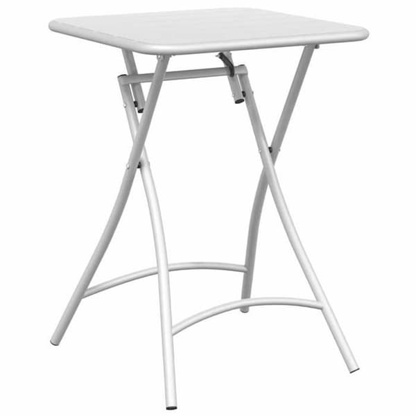 Bistrobord - EXKLUSIVT HUS - 55 x 55 x 72,5 cm - Pulverlackerad stål - Fällbar - Vit Vit